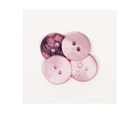 622 Parelmoer rond roze 15mm